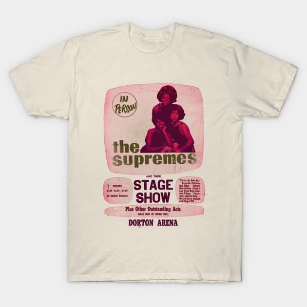Diana Ross and the Supremes concert poster T-Shirt by HAPPY TRIP PRESS